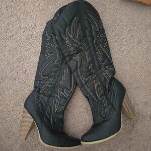 Black cowboy boots